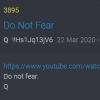 Do not fear