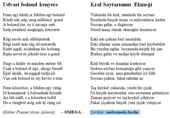 Soytarısının Ekmeği - metni