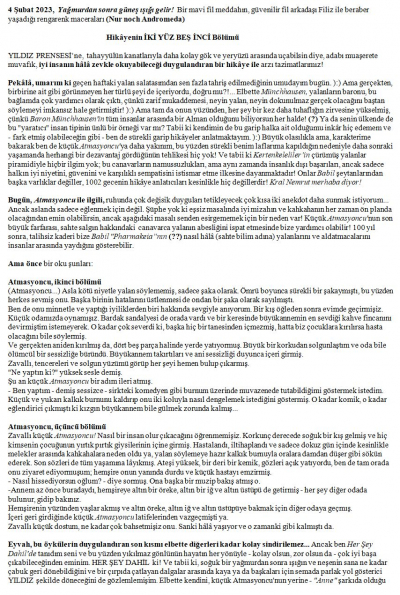 71 numaralı yorumum A