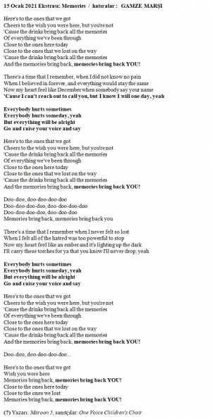 16 numaralı yorumum Ekstrası