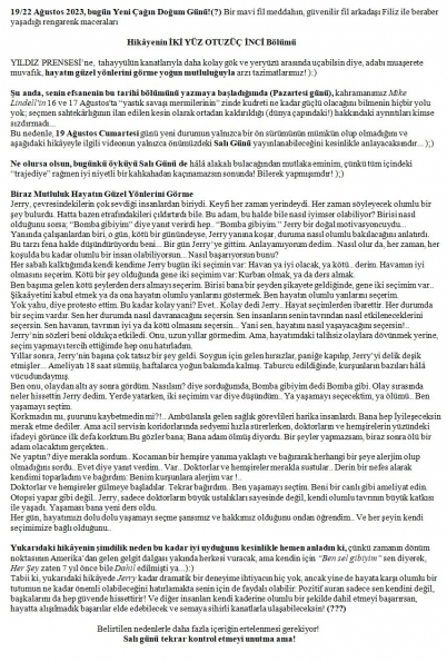 100 numaralı yorumum A