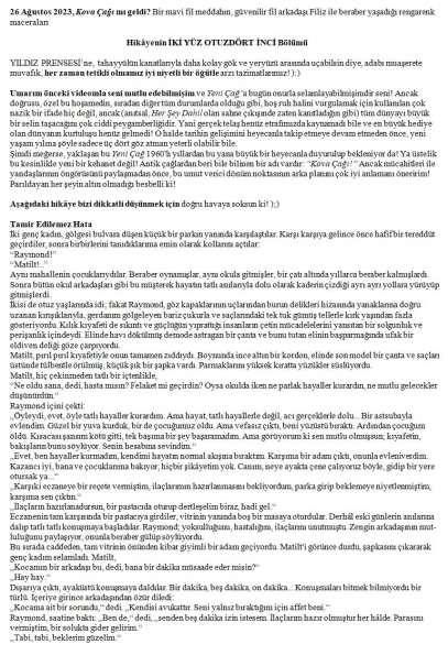 101 numaralı yorumum A