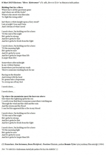 183 numaralı yorumum Ekstrası