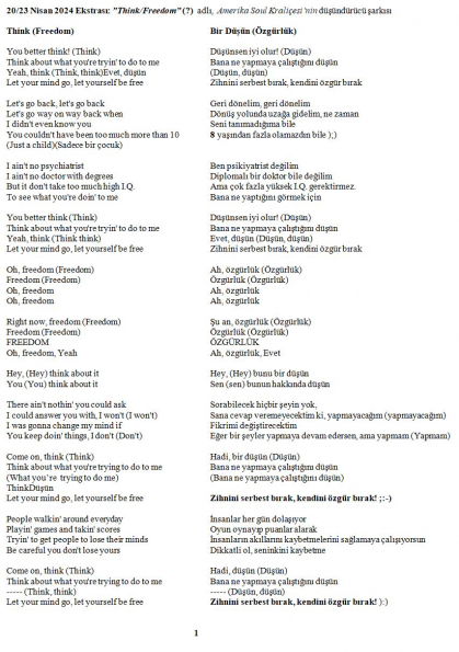 136 numaralı yorumum Ekstrası A