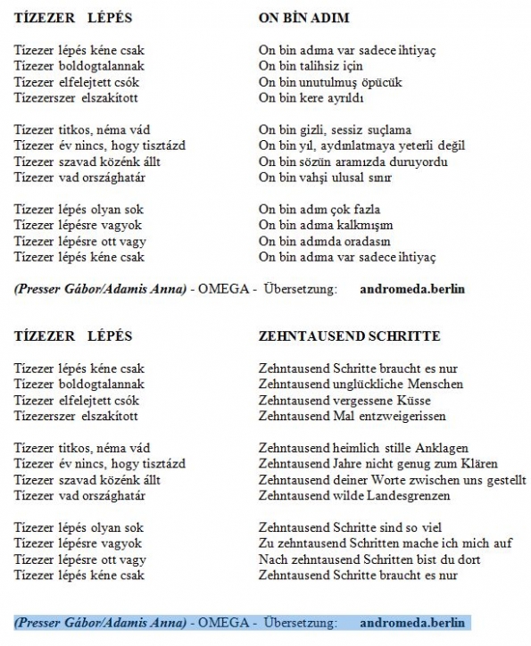 Tízezer lépés Text