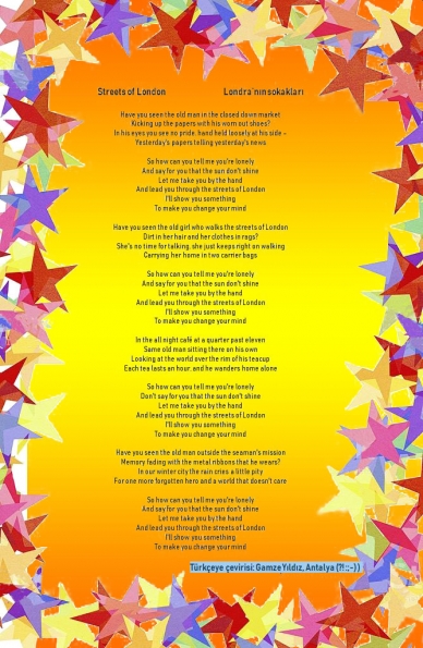 London sokakları - Metni