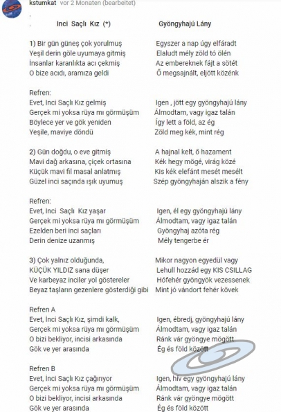 İnci Saçlı Kız | Metni